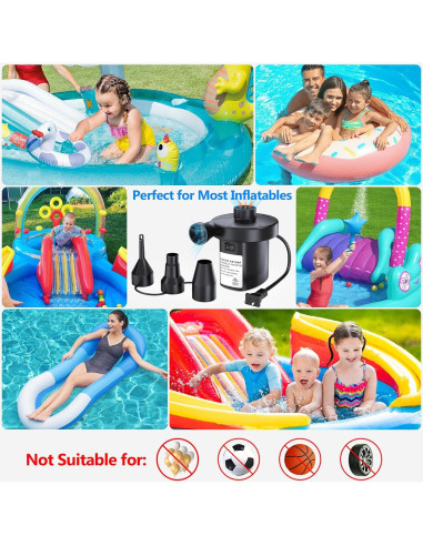 Bomba de Aire Eléctrica PULIDIKI 450 LPM para Inflables