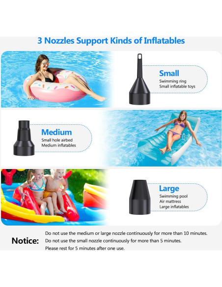 Bomba de Aire Eléctrica PULIDIKI 450 LPM para Inflables