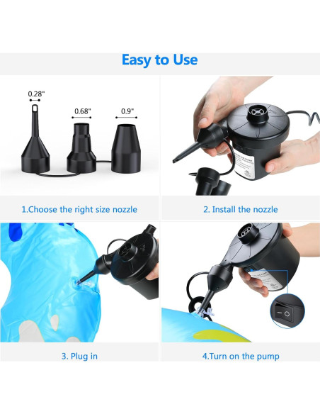 Bomba de Aire Eléctrica PULIDIKI 450 LPM para Inflables
