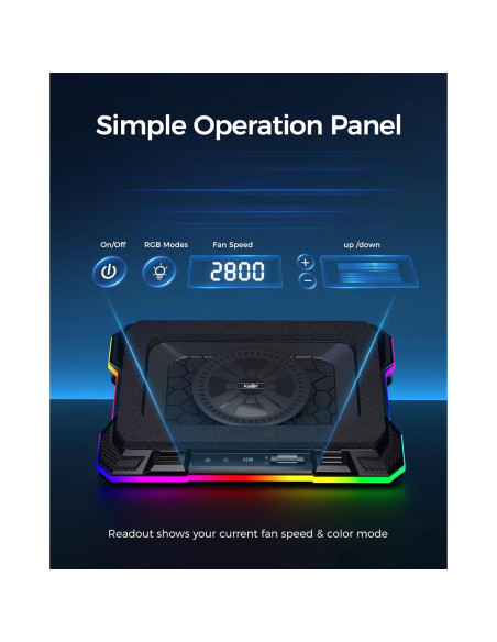 Almohadilla de Enfriamiento KeiBn K1 para Laptop 15.6-19.3"