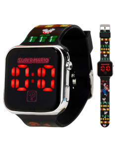 Reloj LED Accutime Super Mario para Niños - Correa Ajustable