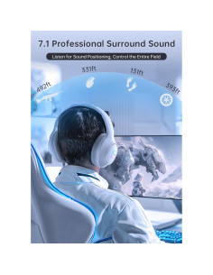 Auriculares Gaming CM7002 Syndesmos RGB 50mm Blanco 2