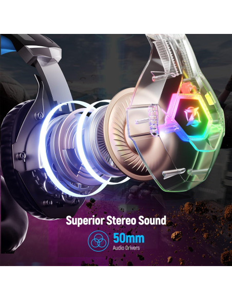 Auriculares Gaming Ozeino ZW1 con Sonido 7.1 y Micrófono