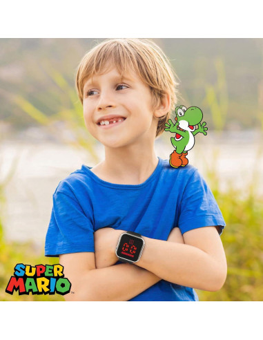 Reloj LED Accutime Super Mario para Niños - Correa Ajustable