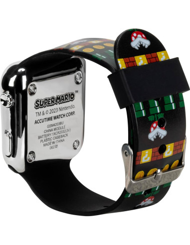 Reloj LED Accutime Super Mario para Niños - Correa Ajustable