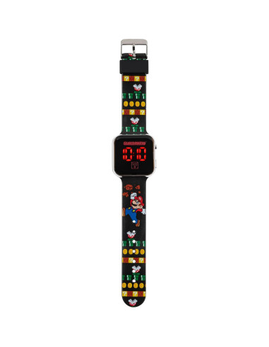 Reloj LED Accutime Super Mario para Niños - Correa Ajustable