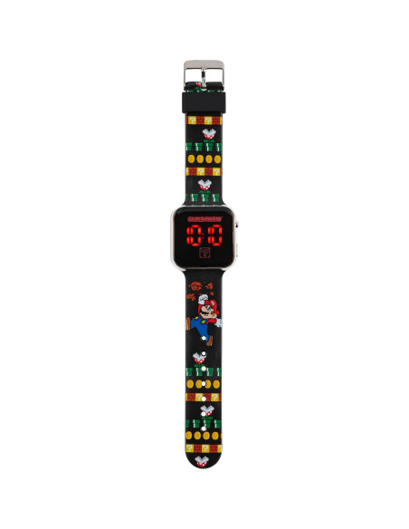 Reloj LED Accutime Super Mario para Niños - Correa Ajustable
