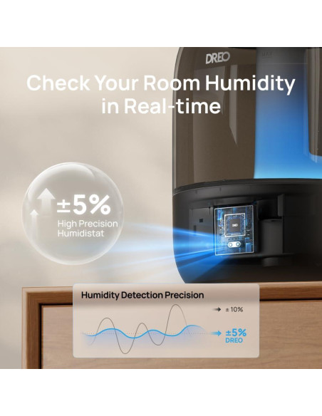 Humidificador Dreo DR-HHM006 3L Ultrasónico Negro