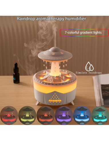 Humidificador de gotas de lluvia Fuliying V56 350ml 15W