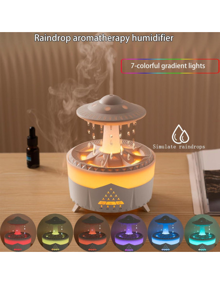 Humidificador de gotas de lluvia Fuliying V56 350ml 15W