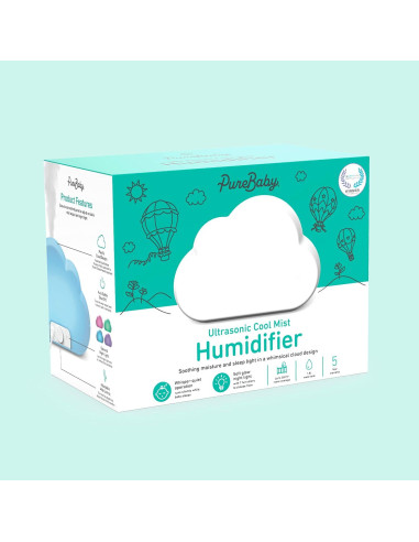 Humidificador Ultrasonico PureBaby Cloud 1.8L Silencioso