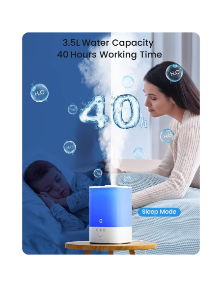 Humidificador inteligente Esemoil 3.5L WiFi 28dB para dormitorio