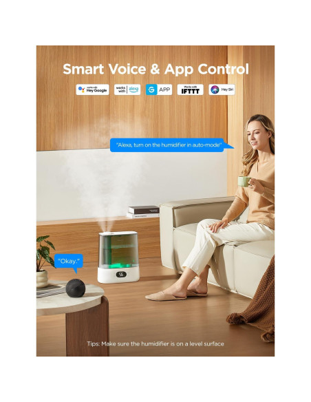 Humidificador Inteligente GoveeLife 6L para Habitaciones Grandes
