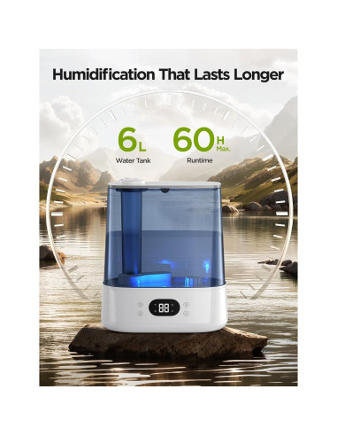 Humidificador Inteligente GoveeLife 6L para Habitaciones Grandes