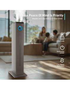 Humidificador Evaporativo Wooohoo 13L Control Remoto Silencioso 2