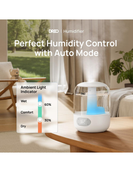 Humidificador Dreo DR-HHM006 3L Vapor Frío para Dormitorio