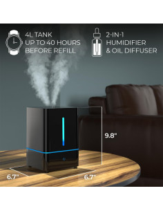 Humidificador ultrasónico Everlasting Comfort 4L para dormitorio 2