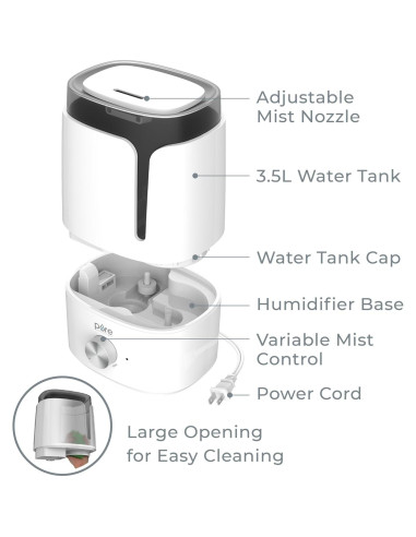 Humidificador ultrasónico Pure Enrichment HUME 3.5L silencioso