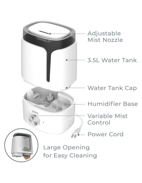 Humidificador ultrasónico Pure Enrichment HUME 3.5L silencioso