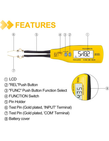 Multímetro Digital AOPUTTRIVER AP-990C SMD 6000 Cuentas