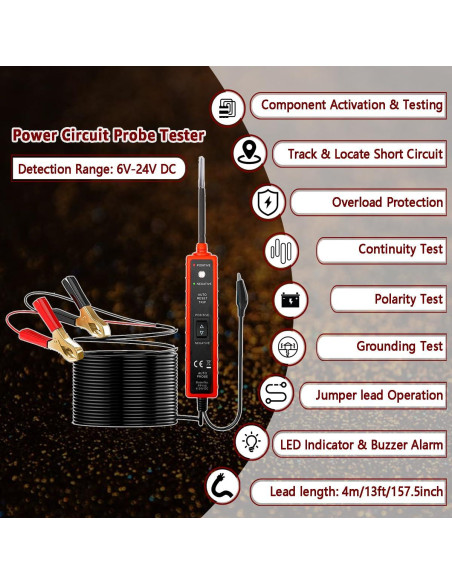 Probador de Circuito Automotriz ITEQ IT004 6V-24V LED