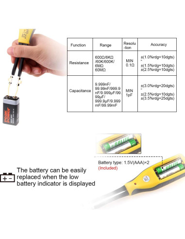 Multímetro Digital AOPUTTRIVER AP-990C SMD 6000 Cuentas