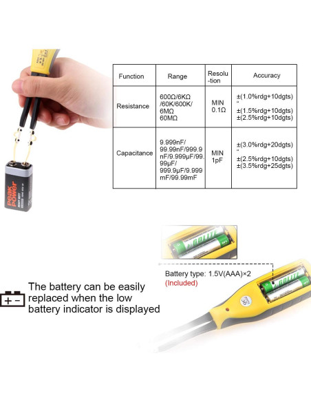 Multímetro Digital AOPUTTRIVER AP-990C SMD 6000 Cuentas