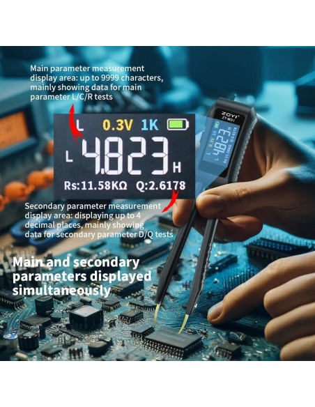 Medidor LCR ZOYI ZT-MD1 Digital 10KHz Precisión 0.5%