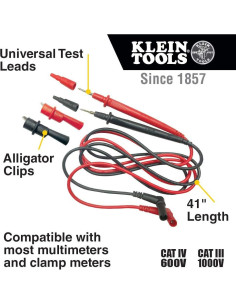Klein Tools 69410 Juego de Cables de Prueba 41" Rojo 2
