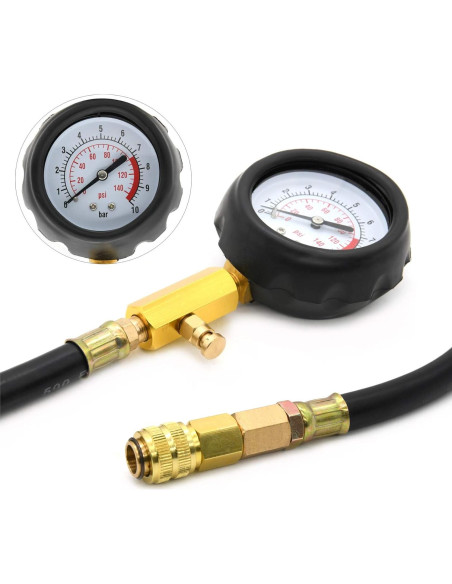 Kit de probador de presión de aceite LEIMO 0-9.65 Bar