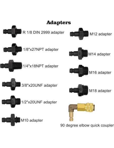 Kit de probador de presión de aceite LEIMO 0-9.65 Bar