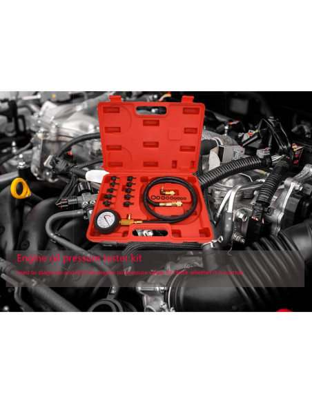 Kit de probador de presión de aceite LEIMO 0-9.65 Bar