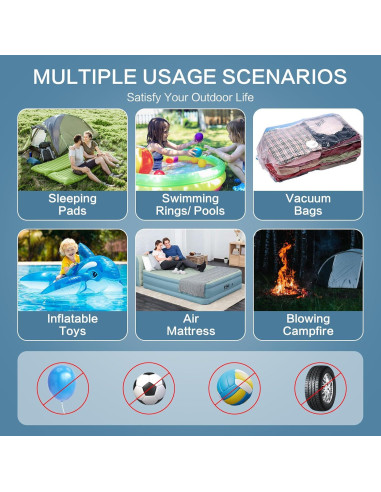 Bomba de Aire Portátil XINBAOHONG H9727 con Luz LED 4000mAh