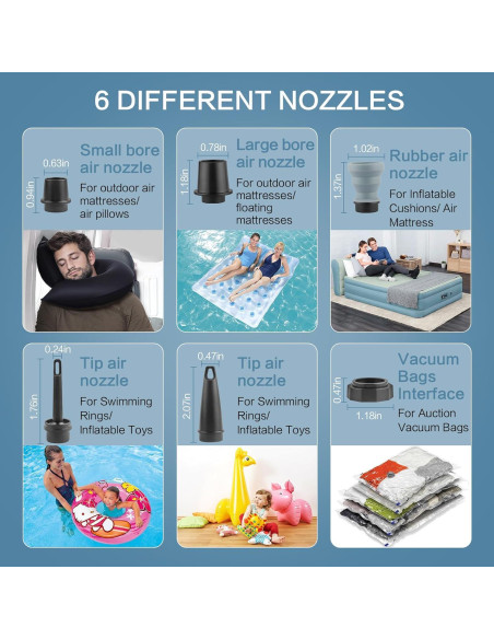 Bomba de Aire Portátil XINBAOHONG H9727 con Luz LED 4000mAh