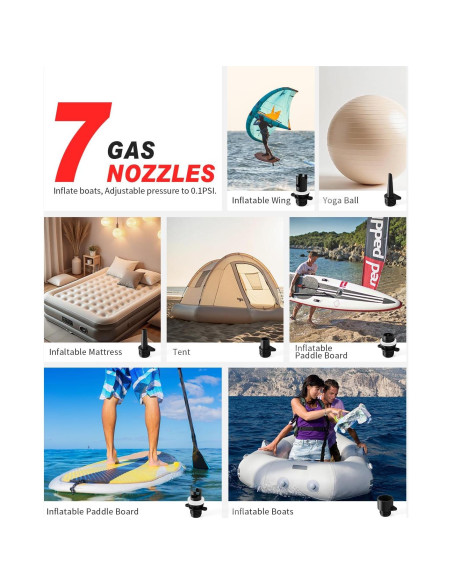 Bomba de aire eléctrica Gicle 881LB 22PSI recargable 1.81kg