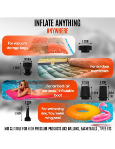 Bomba de Aire Portátil TIALLY 2023 - Recargable USB, 180 LPM 2