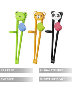 Palillos de Entrenamiento para Niños PandaEar - 3 Pares Seguros 2