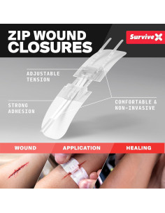 Cierres de Heridas Zip Stitch SurviveX - 3 Piezas 2