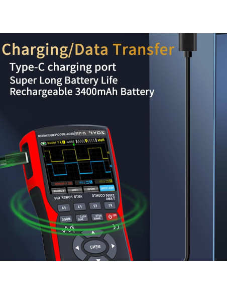 Multímetro Digital ZOYI ZT-703S 50MHz Pantalla TFT 3.5"
