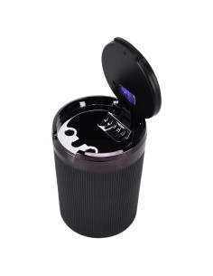 Cenicero de coche Keenso con luz LED azul y tapa a prueba de olores
