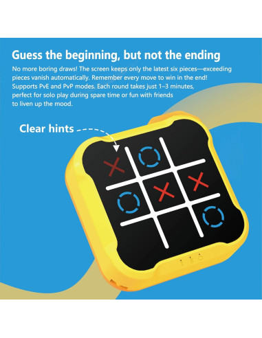 Juego de Mesa 3 en 1 BEBESIRI Tic Tac Toe Portátil
