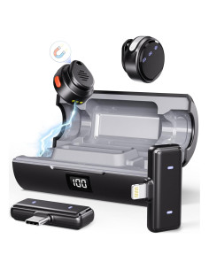 Micrófono Lavalier Inalámbrico Moman MP-BMC1AC-BK para iPhone/Android