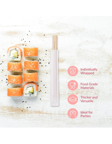 Palillos de Madera Desechables Prestee 20,32 cm - 50 Pares