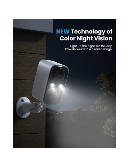 Cámara de Seguridad Inalámbrica FOAOOD Solar 2K IP66