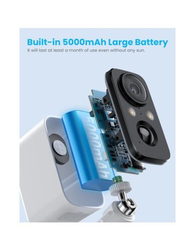 Cámara de Seguridad Inalámbrica FOAOOD Solar 2K IP66