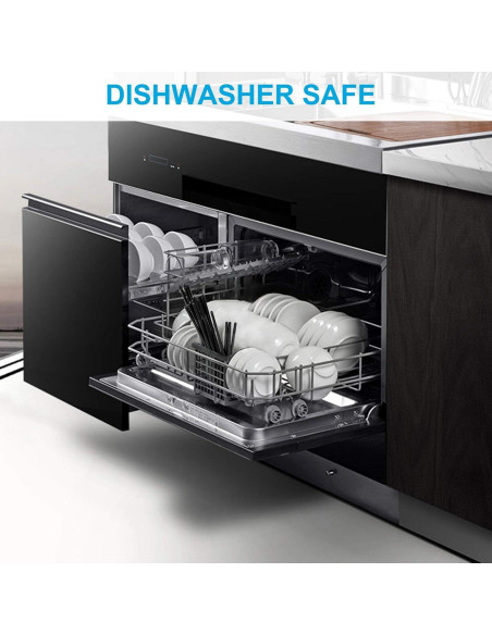 Juego de 10 Pares de Palillos de Fibra de Vidrio ONEHERE 24 cm