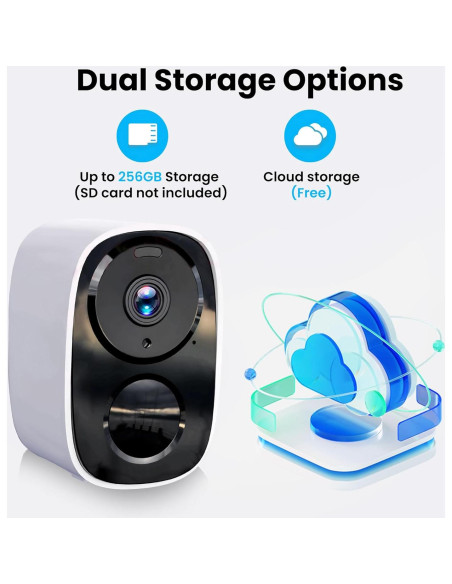 Cámara de Seguridad Inalámbrica 2K HITELLARCAM para Exterior