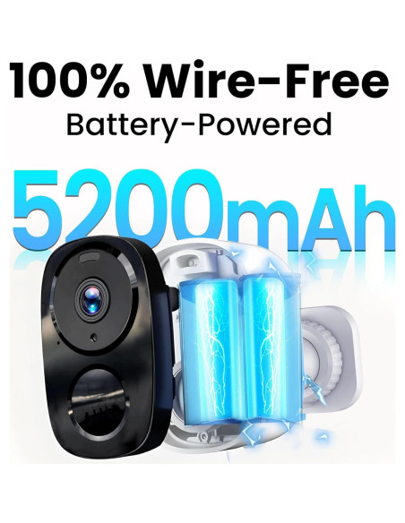 Cámara de Seguridad Inalámbrica 2K HITELLARCAM para Exterior