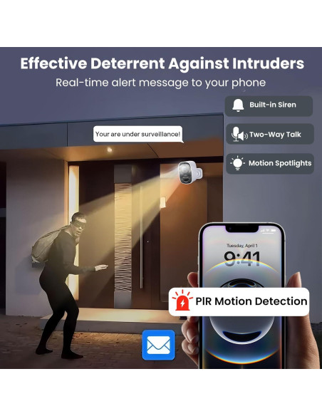 Cámara de Seguridad Inalámbrica 2K HITELLARCAM para Exterior