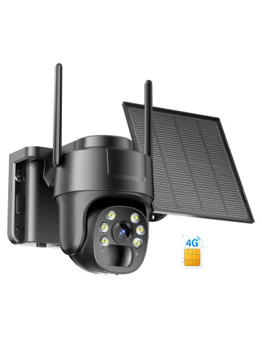 Cámara de Seguridad 4G LTE KKB Solar 2K Inalámbrica